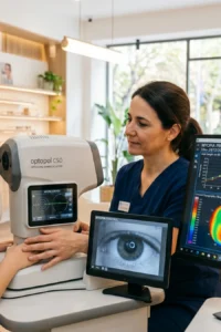biometría ocular infantil para control de miopía en Figueres
